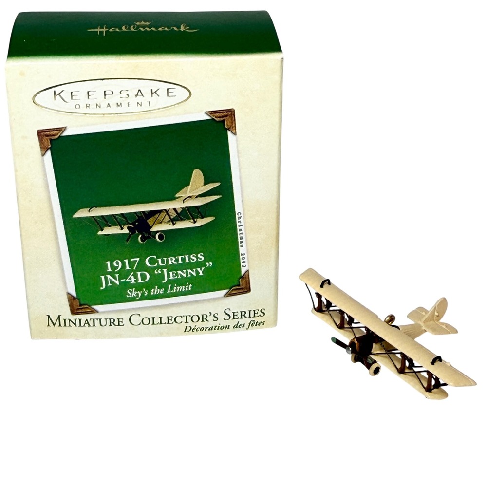 Hallmark Keepsake 2002‎ 1917 Curtiss JN-4D Jenny Miniature Airplane Ornament 2nd